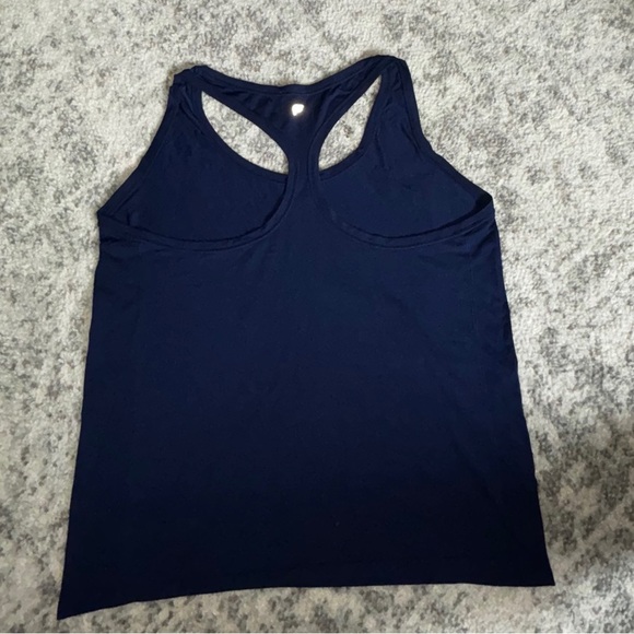 Fabletics Racerback Workout Tank Collegiate Navy Blue Size: Large - Picture 4 of 5